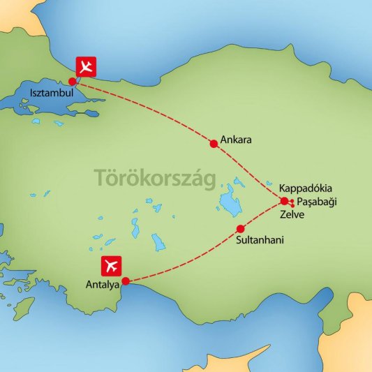 Isztambul – Ankara-kappadókia – Antalya – Körutazás